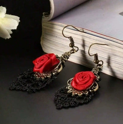 Black Halloween Rose-Halloween Earring Style 22