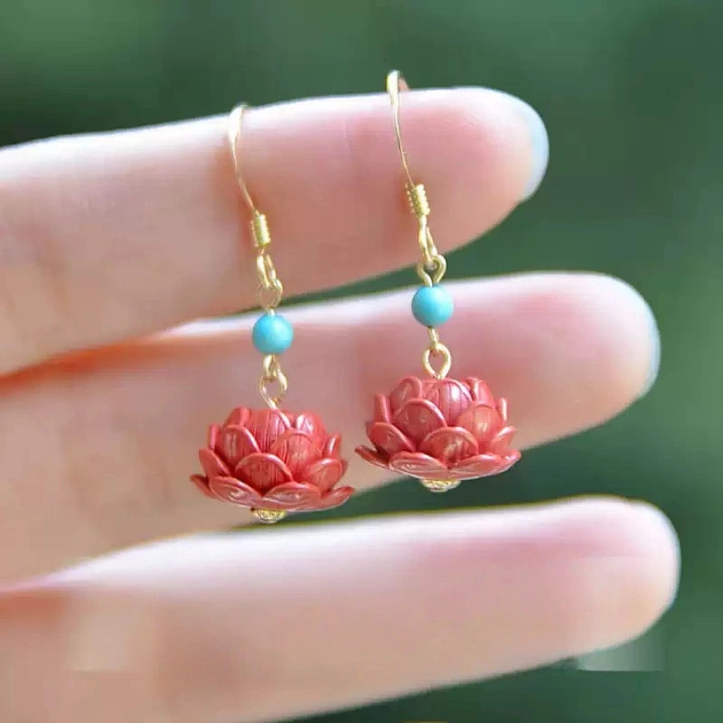 Refined Lotus Earrings - Luck Transformer