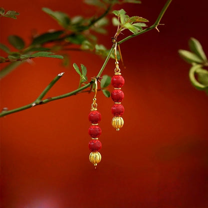 Chinese red lanterns Earrings-  Wellness Blessing
