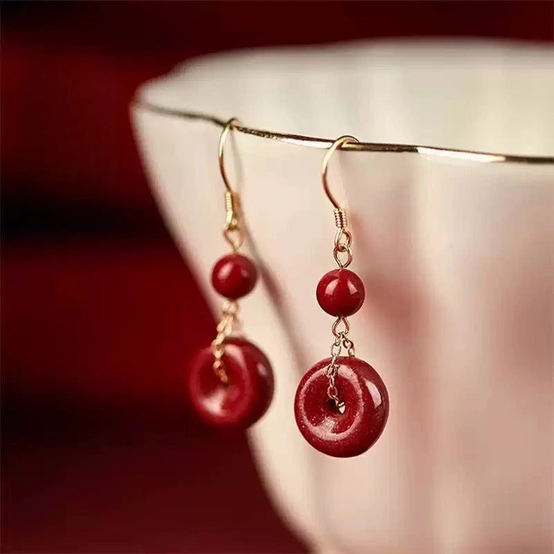 Ruby Pendant Earrings - Love Attractor