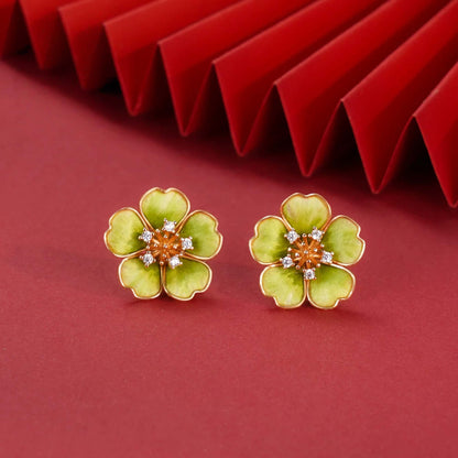 Yellow petals earrings