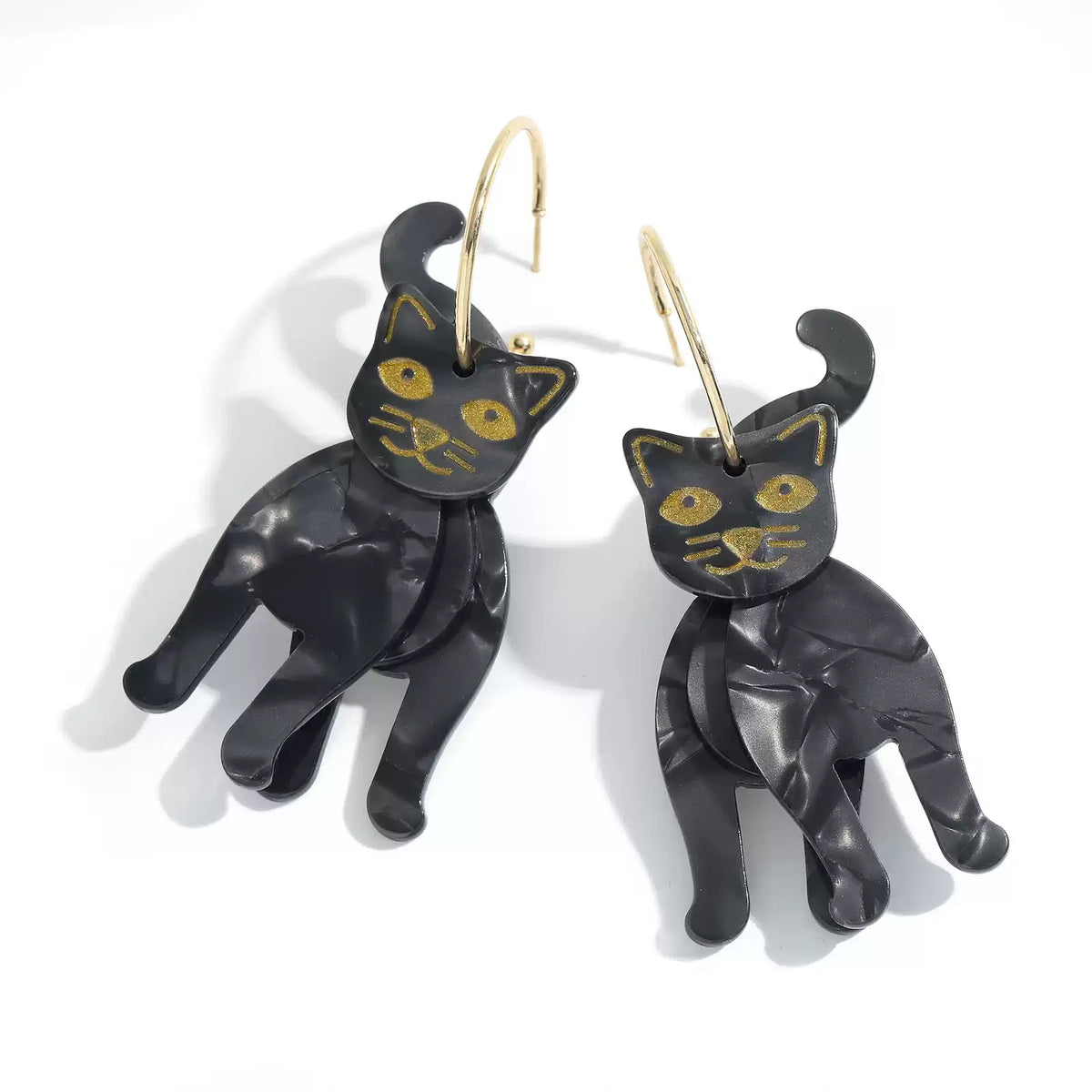Funny black cat-Halloween Earring Style 7