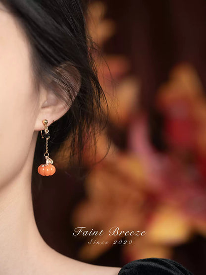 Delicate Pumpkin-Halloween Earring Style 1