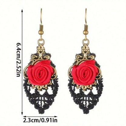 Black Halloween Rose-Halloween Earring Style 22
