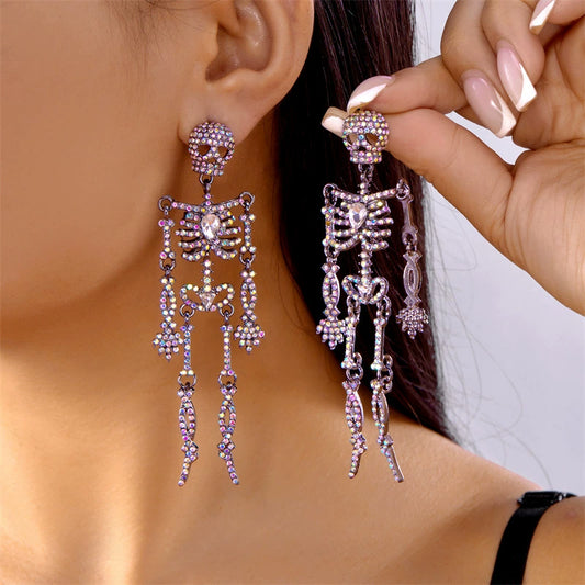 Metal Skull King-Halloween Earring Style 19