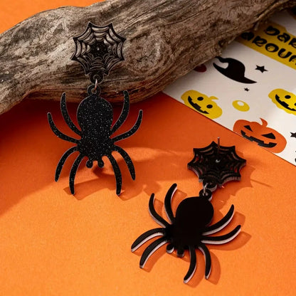 Black Halloween Spider-Halloween Earring Style 14