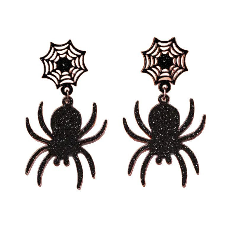 Black Halloween Spider-Halloween Earring Style 14