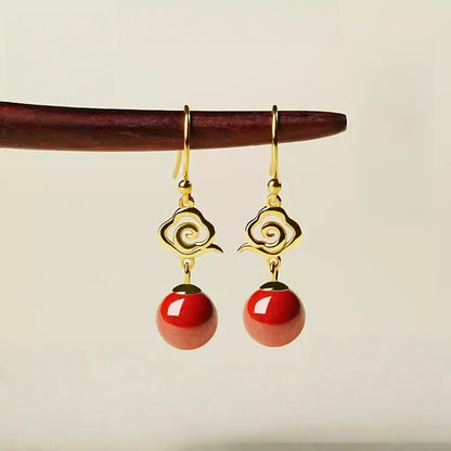 Golden Cloud Ruby Earrings - Feng Shui Metaphysics