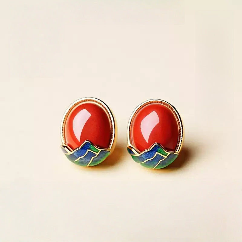 Mountain Vermilion Earrings  - Love Attractor