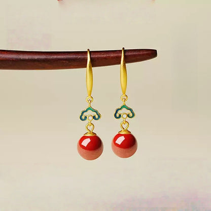 Golden green clouds Earrings - Amplify Your Luck