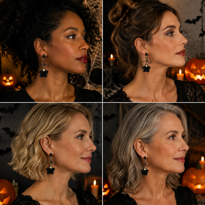 Black Star-Halloween Earring Style 5