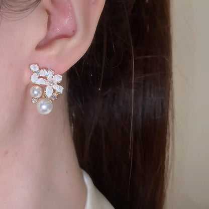 Petals and Pearls earrings