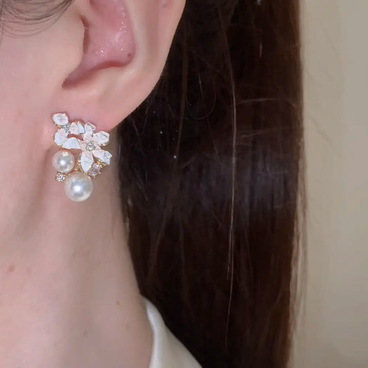 Petals and Pearls earrings