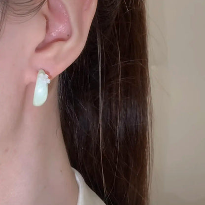 Curved Jade earrings